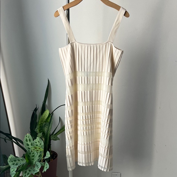 PH5 Dresses & Skirts - Rare‼️ PH5 SKYES UV REACTIVE Pleated Knit Cream Striped Dress L